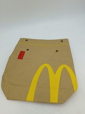McDonald's Beige Canvas Backpack Bag Yellow Golden Arches Logo Promo Tote Bag