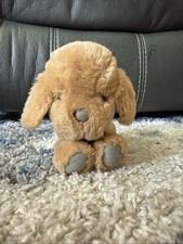 Vintage GUND Dogfeat Brown Puppy Dog Plush Toy Stuffed Animal Made in Korea 1983