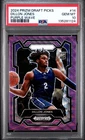 2024 Panini Prizm Draft Picks Basketball Purple Wave Dillon Jones #14 PSA 10