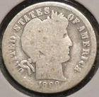 Silver Dime - Barber - 1899-O (Worn) - Set Break