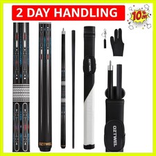 Professional 58" Pool Cue Stick Set - 12.8mm Glass Fiber with Travel Case  More