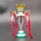 Premier League Trophy Replica Football Cup Red Ribbons Soccer Fan Gift 16 cm