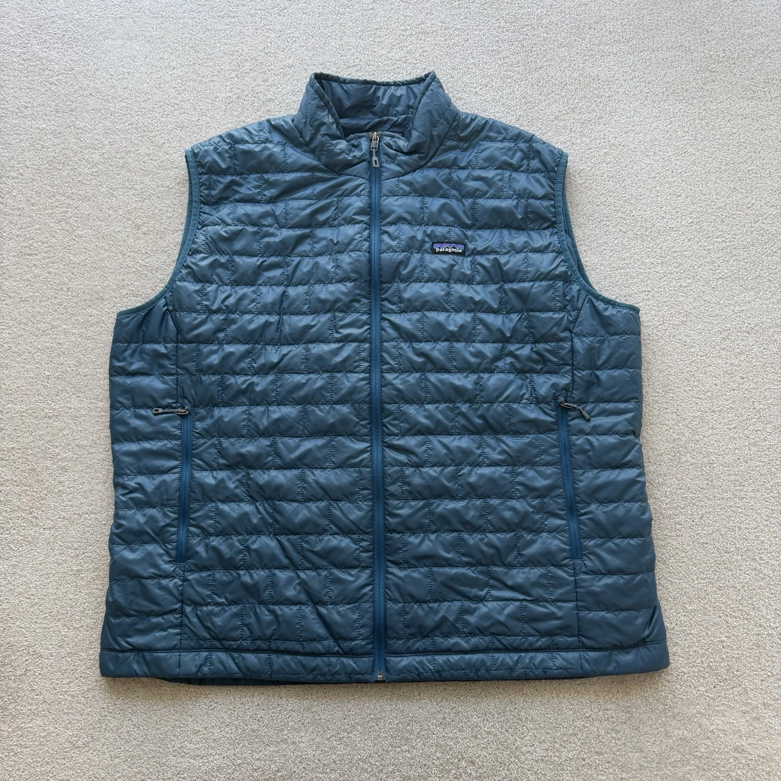 Patagonia Nano Puff Vest Men's Quilted Puffer 3XL Blue Full Zip Outdoor 84242