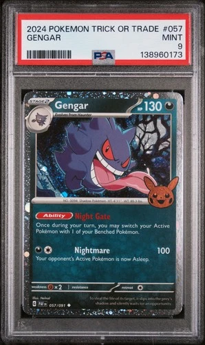 2024 POKEMON TRICK OR TRADE #057 GENGAR PSA 9