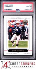 2005 TOPPS #10 TOM BRADY PATRIOTS PSA 10