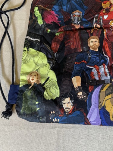 Marvel Drawstring Bag Superhero All Over Print Lightweight Avengers Endgame - Picture 8 of 11