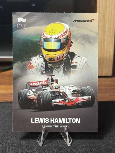 Topps McLaren Team Racing Lewis Hamilton Behind The Wheel /10 #10