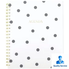 Sugar Paper Essentials 11"x9.5" 2026 Large Frosted Planner Black Dot Planner