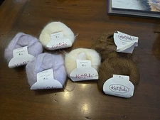 Knit Picks ALOFT lace weight yarn Mixed Lot Of 6 super kid mohair silk 25g/246yd