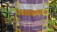 Italian Yellow Scarf Purple orange pink abstract  BEAUTIFUL Vintage Paoli