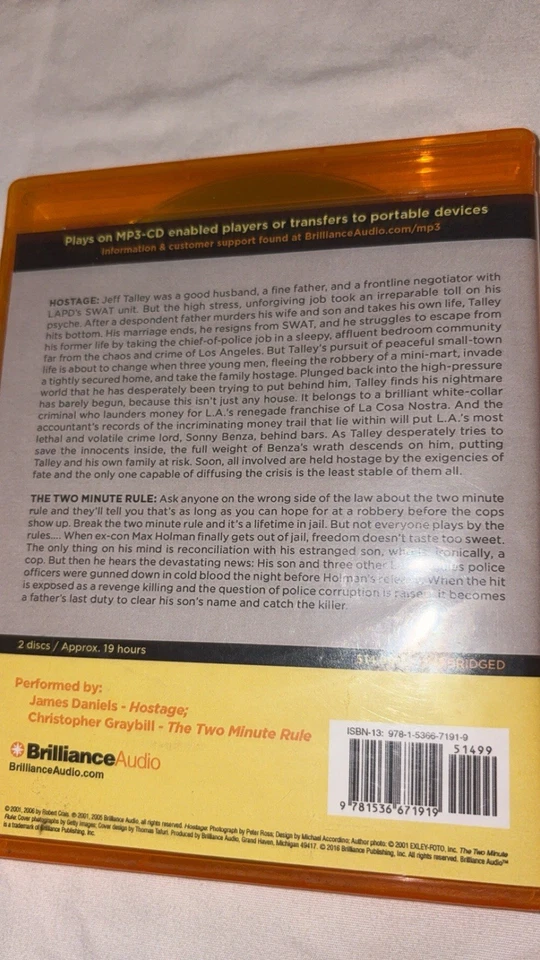 Robert Crais Collection - Hostage + The Two Minute Rule (2016) MP3 Audiobook  - Image 2 of 3