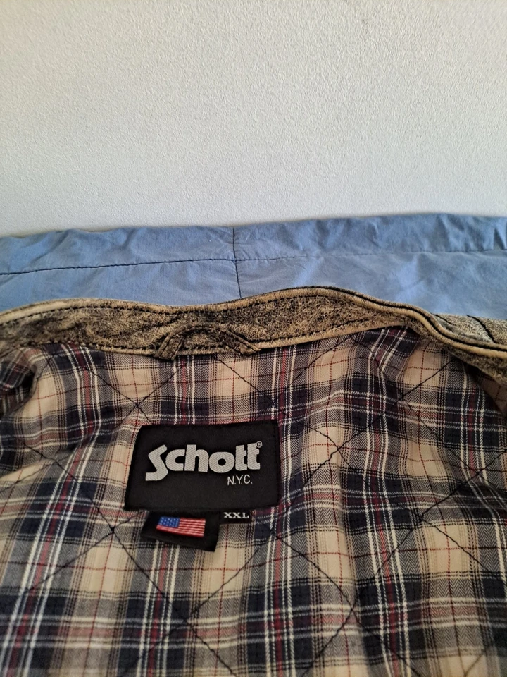 Cazadora piel marca SCHOTT piel envejecida. - Imagen 4 de 4
