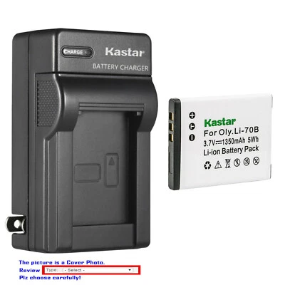 Kastar Battery AC Wall Charger for Olympus Li-70B Olympus FE-4020 D-745 Camera