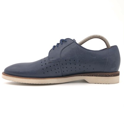 Clarks Tor England Navy Leather Derby Casual Oxford Mens US  display picture 3