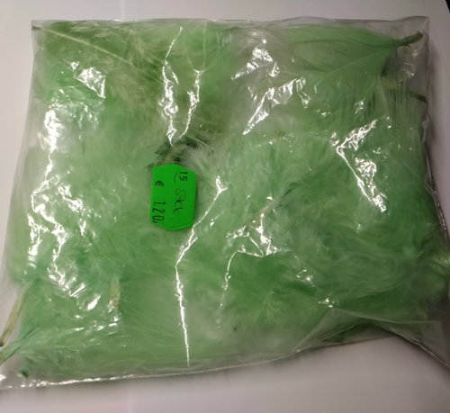Hühner-Federn hellgrün Packung 15 St. - Bild 1 von 2