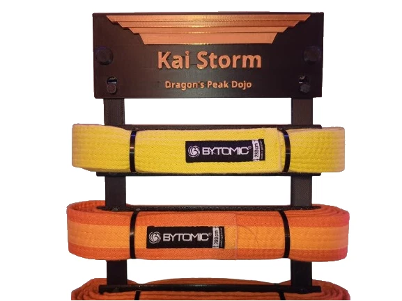 Personalised Martial Arts Belt Display - Wall mounted / Modular 5 - 17 Belts - Image 3 of 4