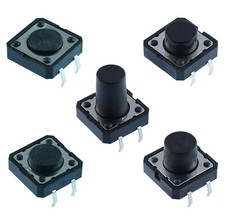 12x12mm Momentary Tactile Push Button Switch PCB Mounted SPST