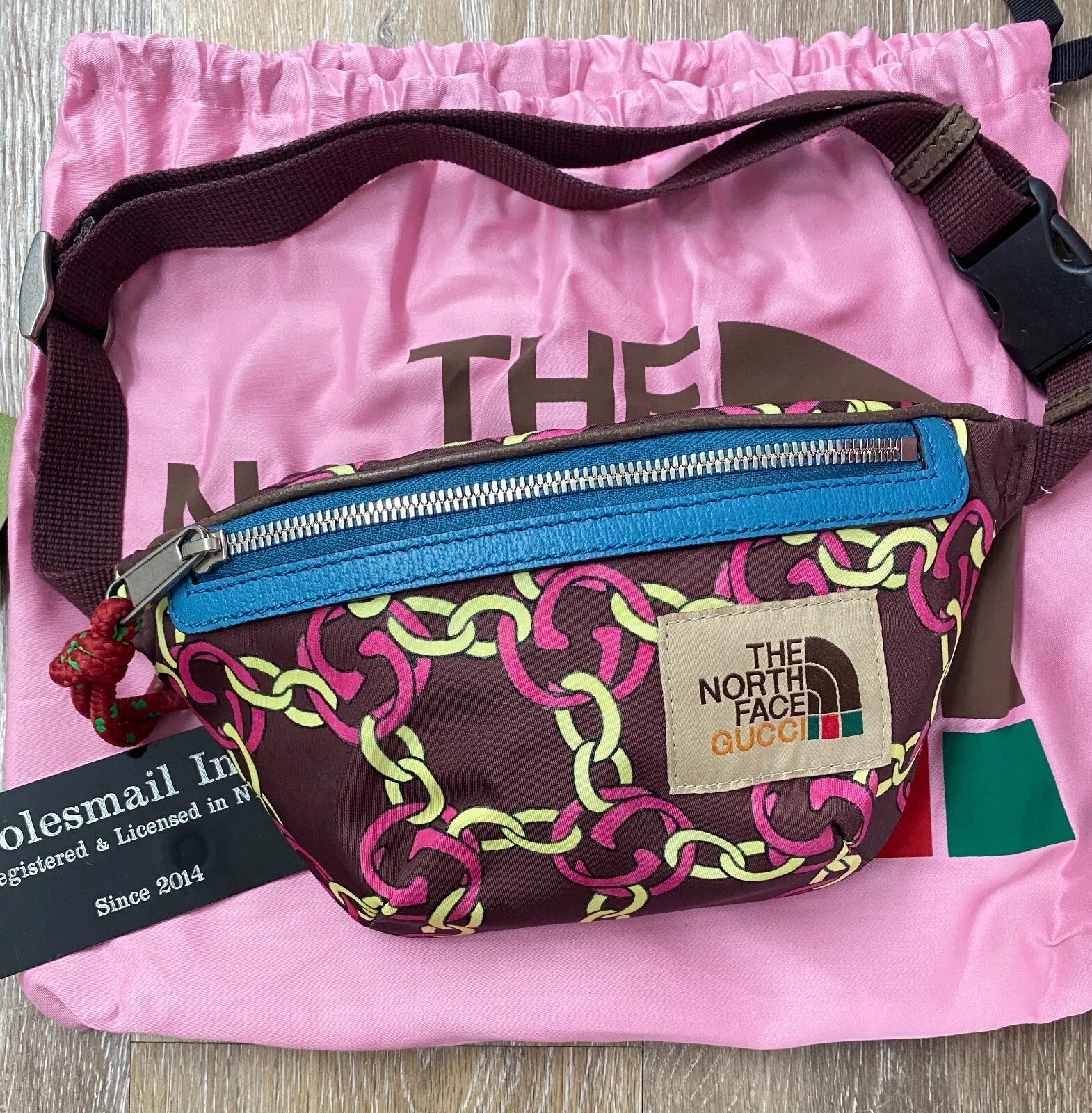 Sac ceinture Gucci x The North Face Bourgogne NEUF 100 % authentique 