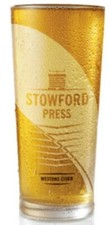 STOWFORD PRESS WESTONS CIDER 1/2 PINT GLASS MANCAVE BREWERIANA CHRISTMAS GIFT 