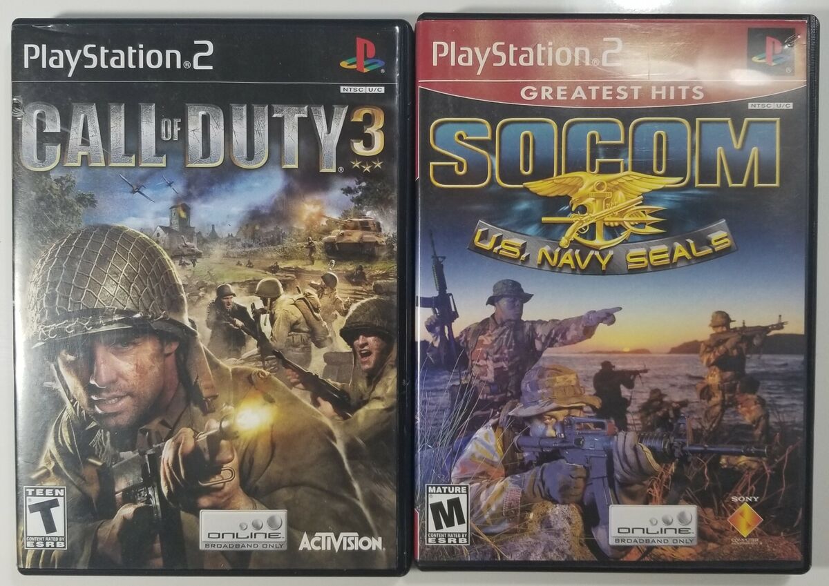 Socom + Call Of Duty ( Tiro ) Ps2 Coleção (8 Dvds)