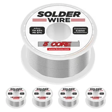 5 Core Solder Wire 5Pcs DIY Tin Lead 63/37 Rosin Core 0.6mm Soldering Flux Wires