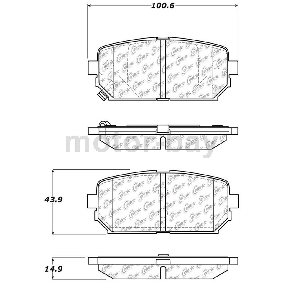 Pastillas de freno delanteras y traseras de cerámica para Kia Rondo 2012 2011 2010 2009 Foto 3 de 4