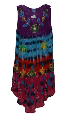 Summer dress tunic beach dress dress hippie boho tie dye 38 40 42 44 46 48 N° 21.4