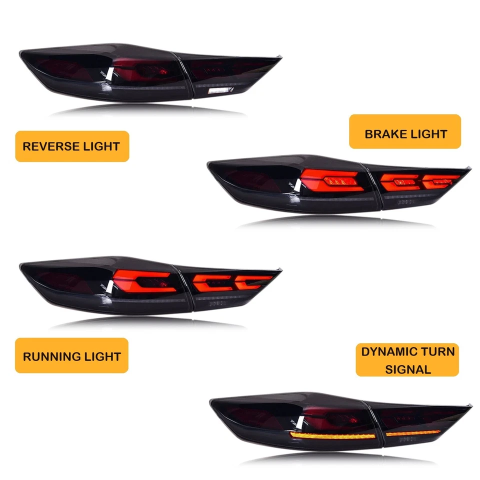 Luz trasera ahumada izquierda+derecha para Hyundai Elantra 2017-2018 sedán kit de luces traseras LED Foto 3 de 4