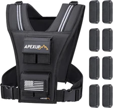 APEXUP Adjustable Weighted Vest Men 20Lbs/30Lbs/40Lbs Weights with Reflective St