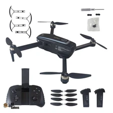 PL-515 FPV Foldable RC Quadcopter Drone with 2 Batteries & 4K Camera Support