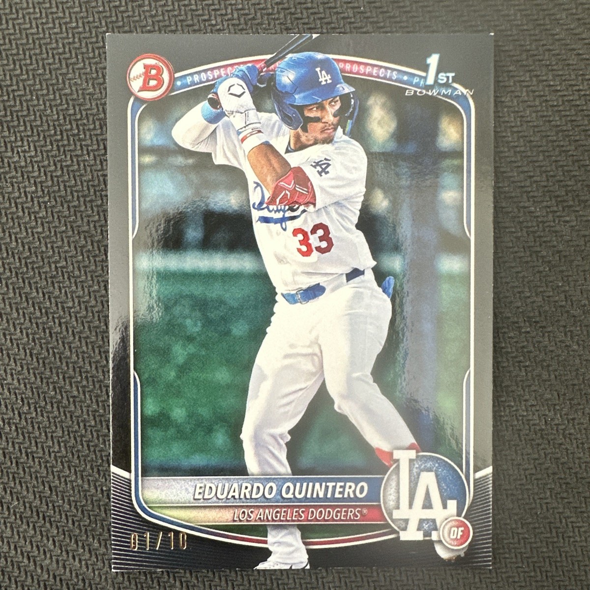 2025 Bowman Prospects Eduardo Quintero #BP-115 Black /10 (RC 