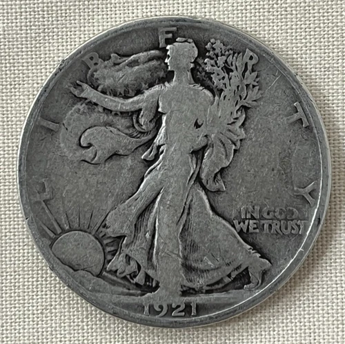 1921 Liberty Walking Silver Half Dollar Circulated Rare Key Date Philly Minted