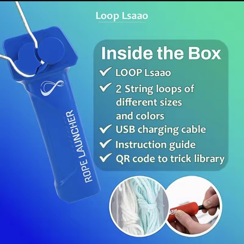 Lasso String Shooter Loop Toy Handheld Zip Rope Launcher Propeller Toy ...