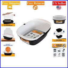 Large Black Sifting Cat Litter Box with Microban, Eco-Friendly, 19x15x8 inches