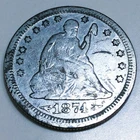 1874-S Seated Liberty Quarter Beautiful Coin Rare Date