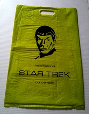 International Star Trek Convention Plastic Bag, 1975/76 NYC, Spock Leonard Nimoy