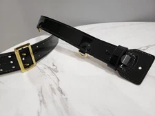 Jay-Pee Fully Lined Sam Browne Duty Belt Police Gear Security Guard BRASS