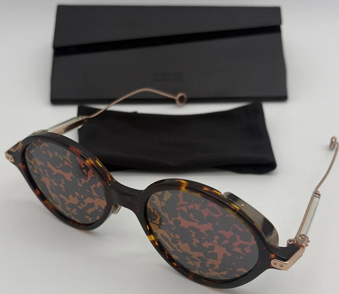 Dior Gold Round Sunglasses for Women for sale | eBay display picture 1