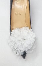 White Color Flower Clips for Shoes 2 pcs , Shoe Clips, Shoe Accessories