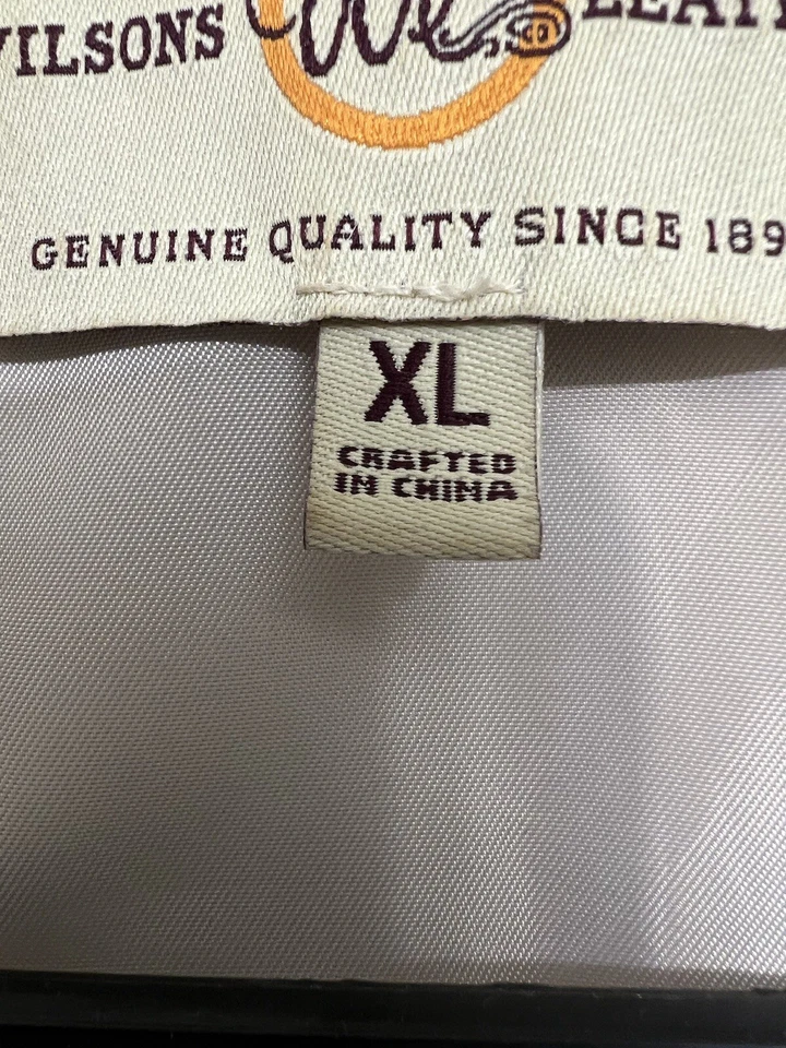 Blazer sirena de oficina para mujer Wilson’s de cuero blanco roto de colección Foto 3 de 4