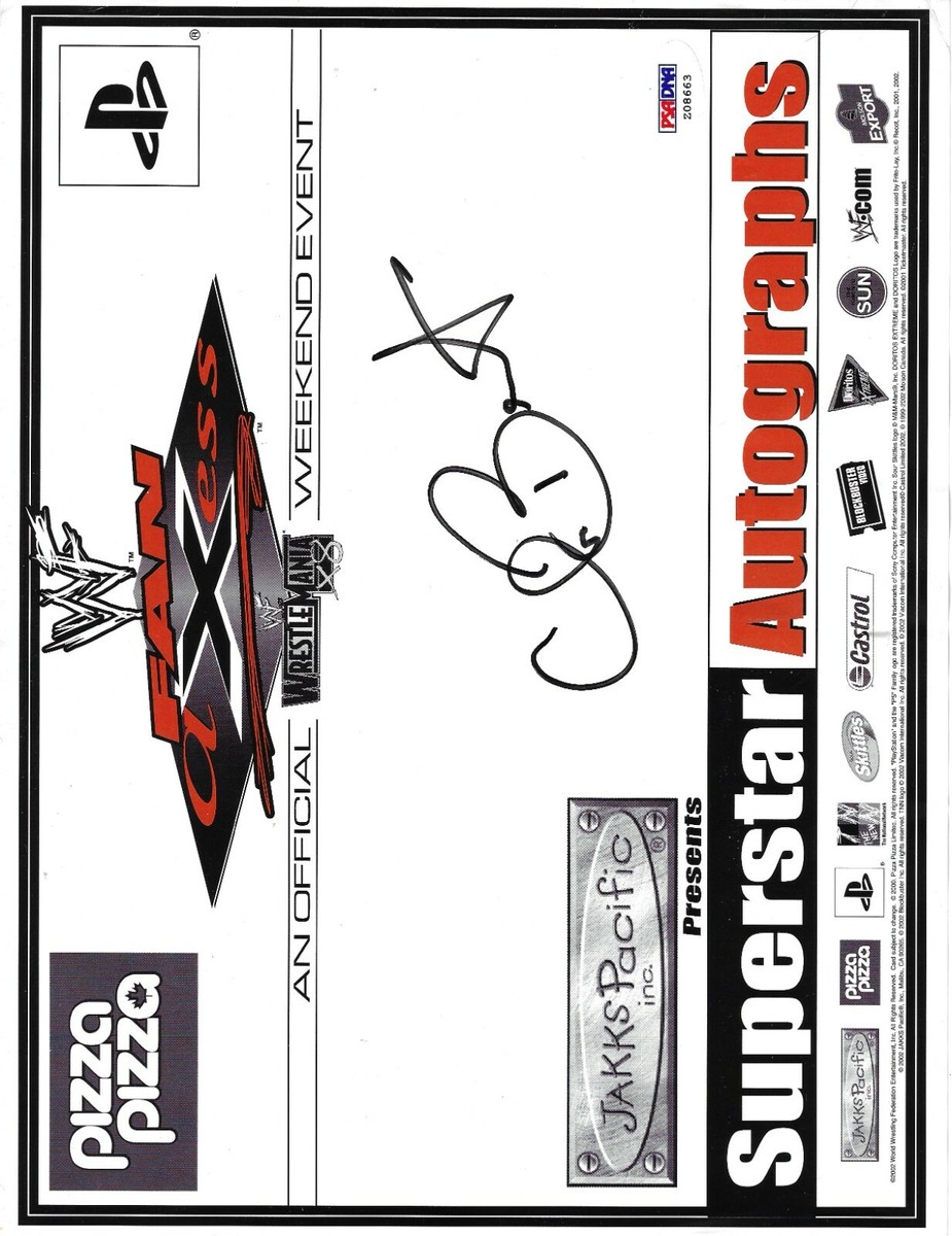 Autographed WWF Wrestlemania X8 Fan Axxess Event Card by Chris