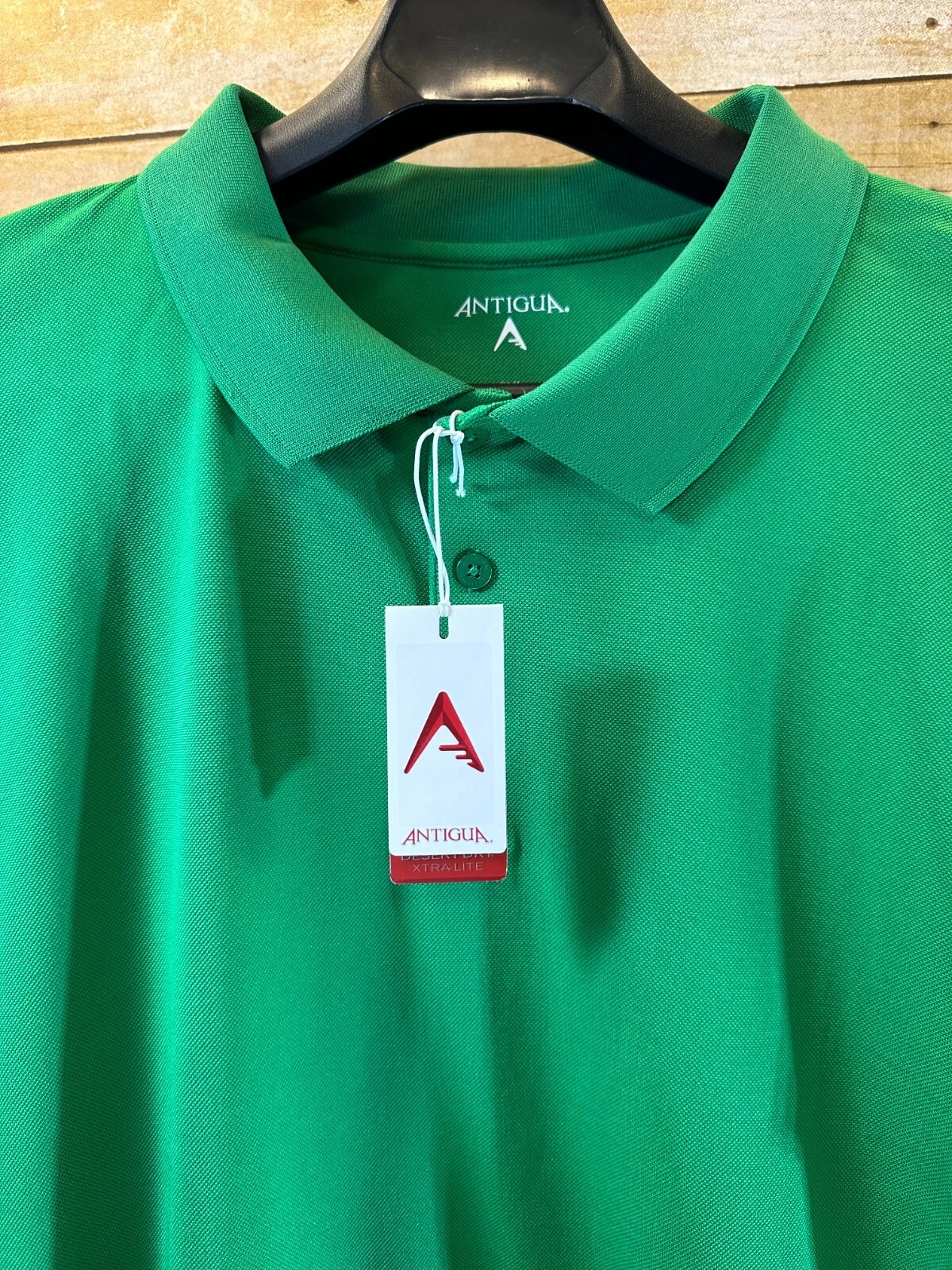 ANTIGUA GOLF SS POLO SHIRT SOLID GREEN DESERT DRY XTRA LITE MEN'S 5XL ⭐️NWT⭐️