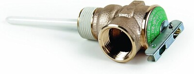 Camco 3/4'' Automatic Temperature & Pressure Relief Valve 4'' Epoxy Probe 10443