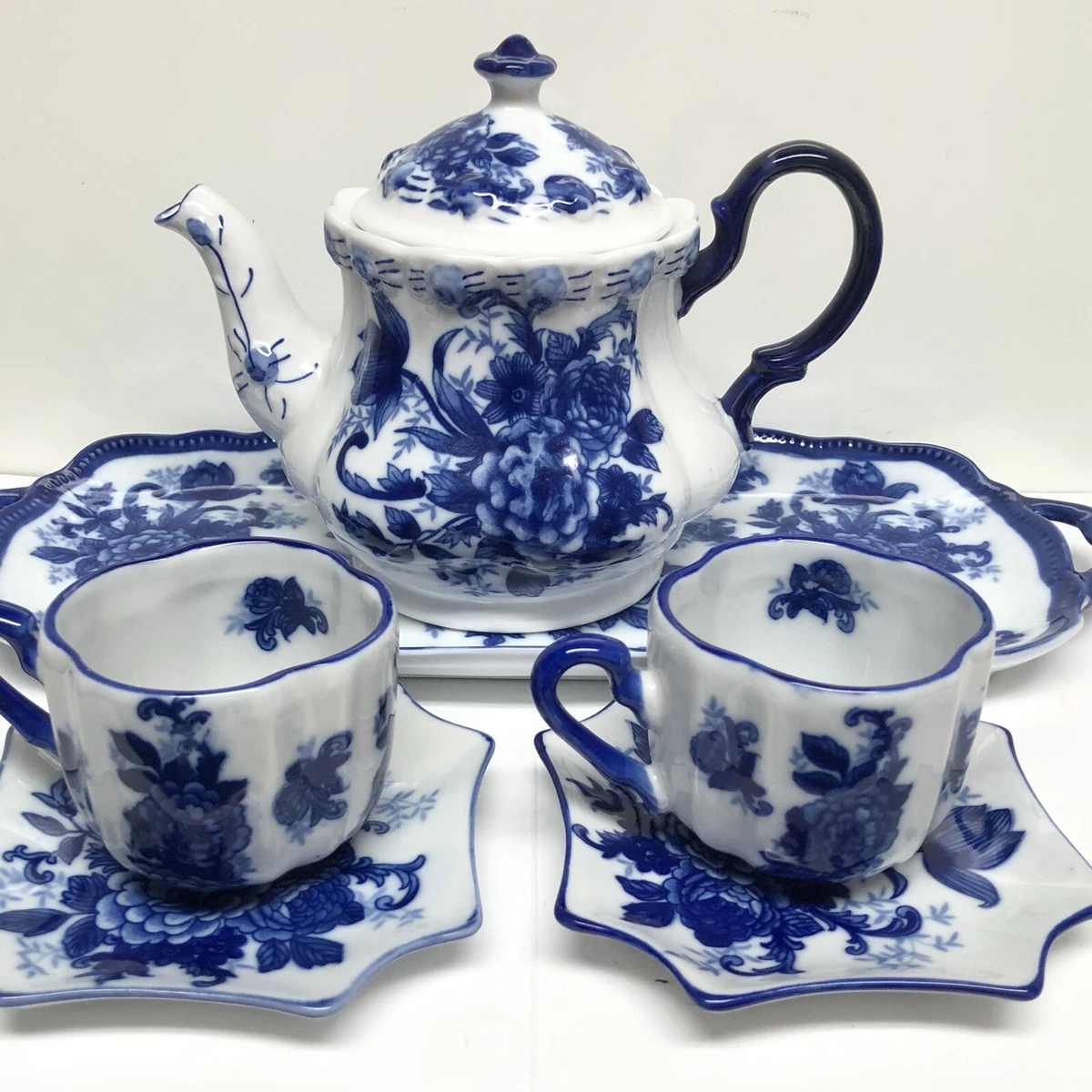 Blue & White Tea or Coffee Pots