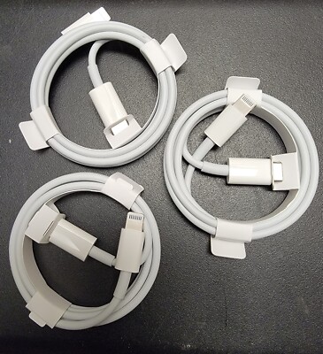 Genuine Apple USB-C to Lightning Cable Brand New iphone / iPad 3 pack Charger