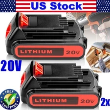 2PACK 20V 3.0AH Lithium Battery Replacement for Black Decker LB20 LBX20 LBXR20