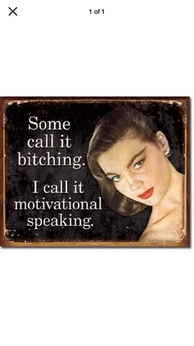 TIN SIGN "Lady Humor” Jokes Vintage Rustic Mancave Bar College Levity Comedy