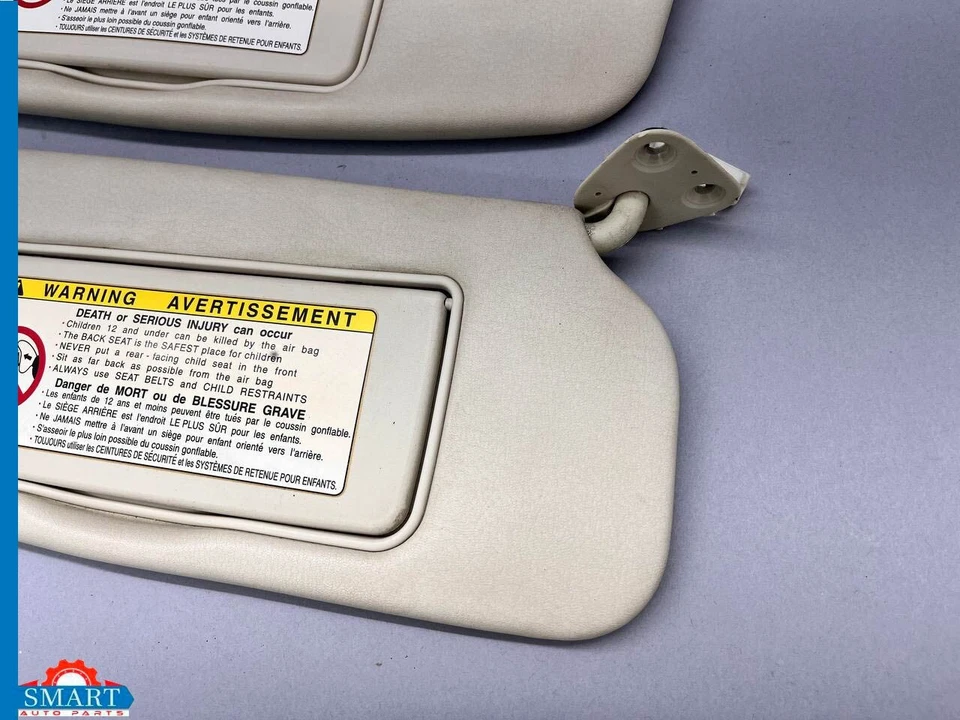 Lexus SC430 Z40 Sunvisor Sun Visor Beige Set Left + Right 02-10 OEM - Image 3 of 4