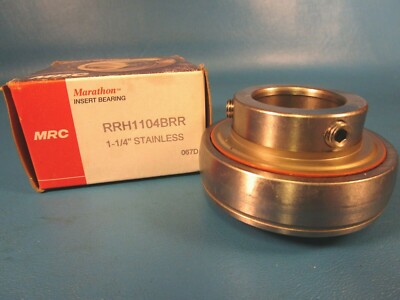 MRC RRH1104BRR Ball Bearing Insert, 1 1/4'' Bore, Stainless, Set Screw (Timken)