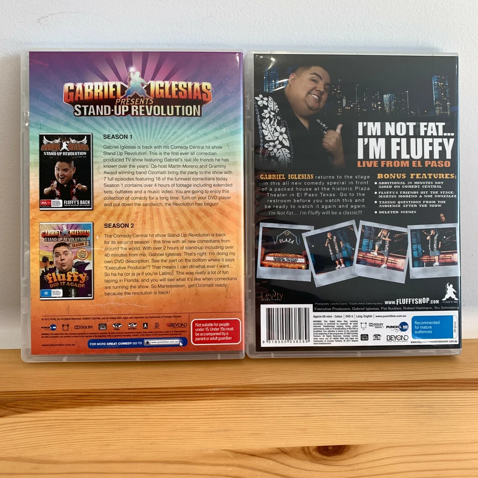Gabriel Iglesias Stand Up Revolution Seasons 1 & 2 + I'm Not Fat I'm Fluffy VGC - Image 2 of 4